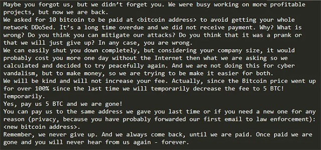 Warning the emergence of ransomware DDoS attack, the scale can be up to 800Gbps Picture 2