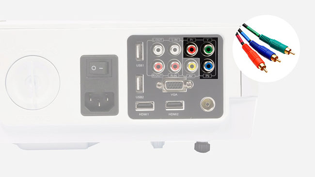 What connection ports do projectors usually have? Picture 4