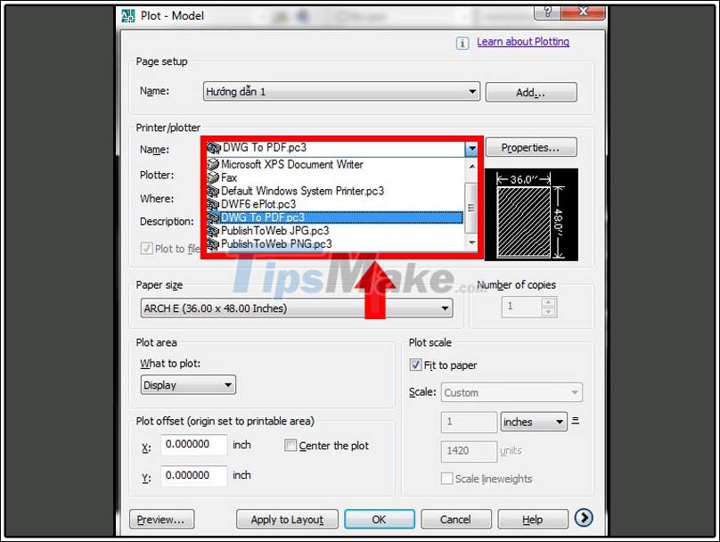 What is the size of A1 paper? How to select, print A1 in AutoCad Picture 13