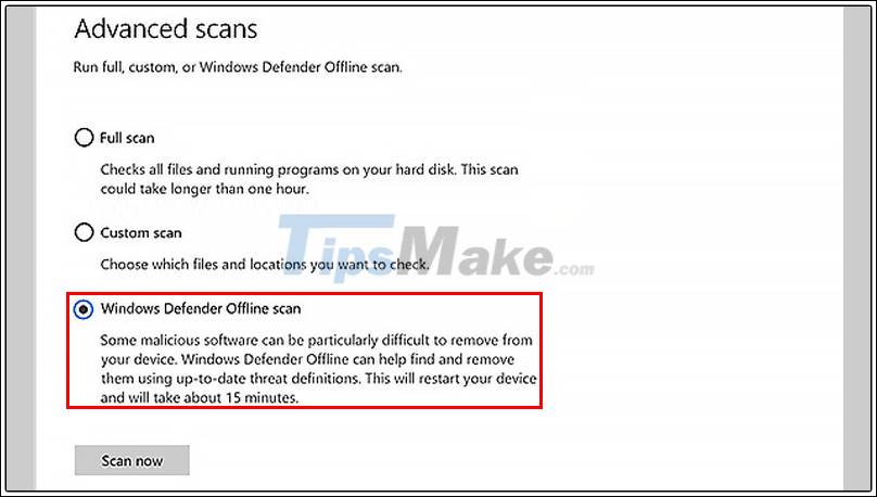 What is Windows Defender? What are the advantages? How to enable and disable Windows Defender Picture 5