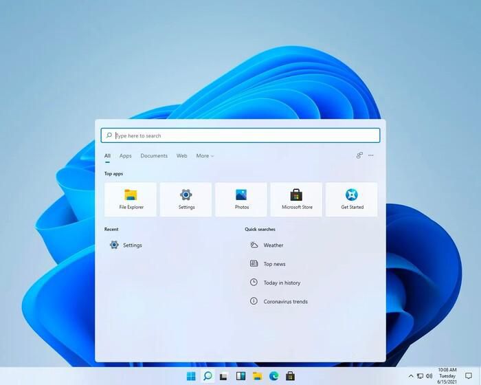 Picture 6 of Windows 11 with a completely new interface leaked before the launch date