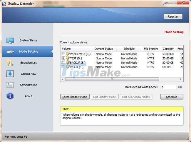 3 effective and best hard drive freezing software on Windows Picture 2