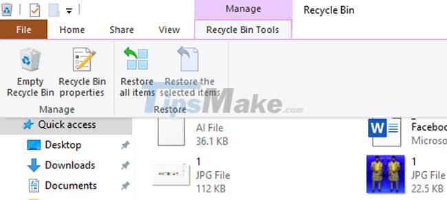 4 ways to recover files from Recycle Bin in Windows 10 Picture 1
