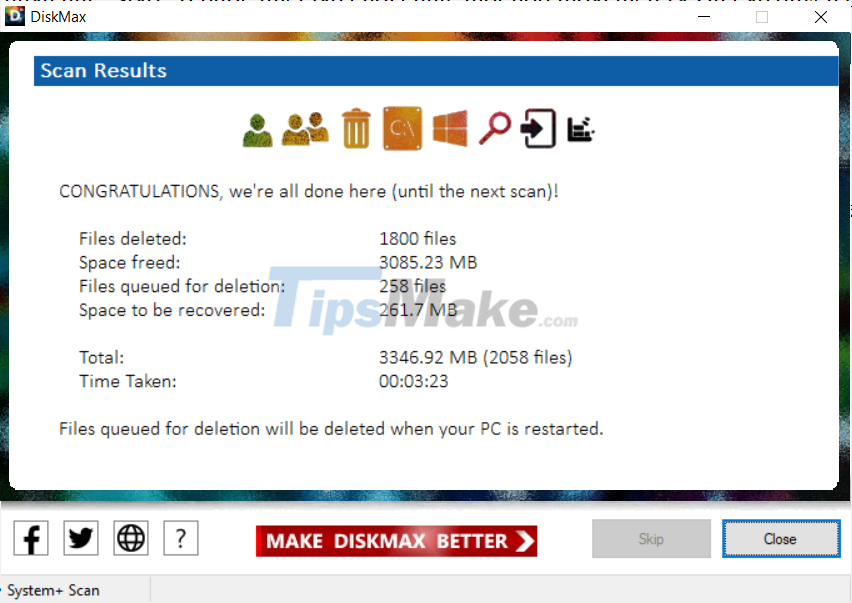 DiskMax software helps to clean up trash to save computer hard drive space Picture 8