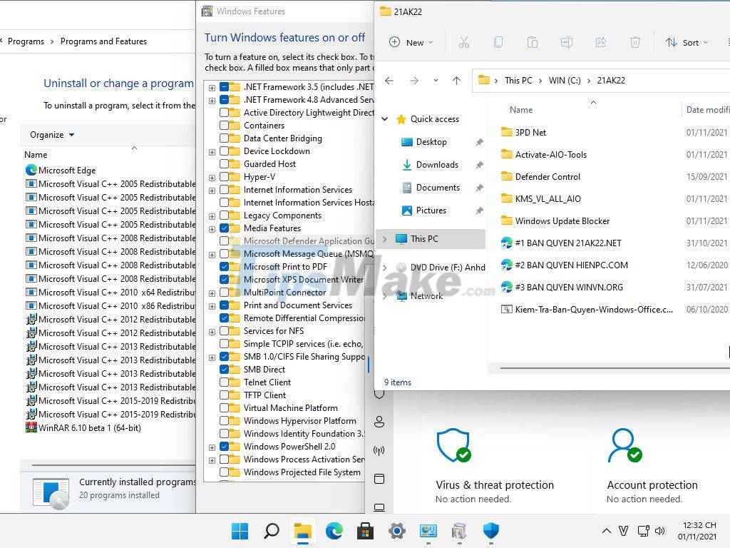 Download Ghost Windows 11 Pro 21H2 No Soft v6.0 Fast and Smooth 2021 Picture 3