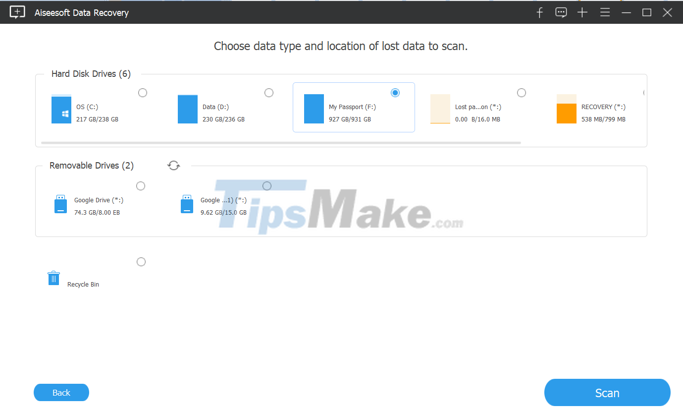Free license Aiseesoft Data Recovery data recovery software on the computer costs 49.95 USD Picture 4
