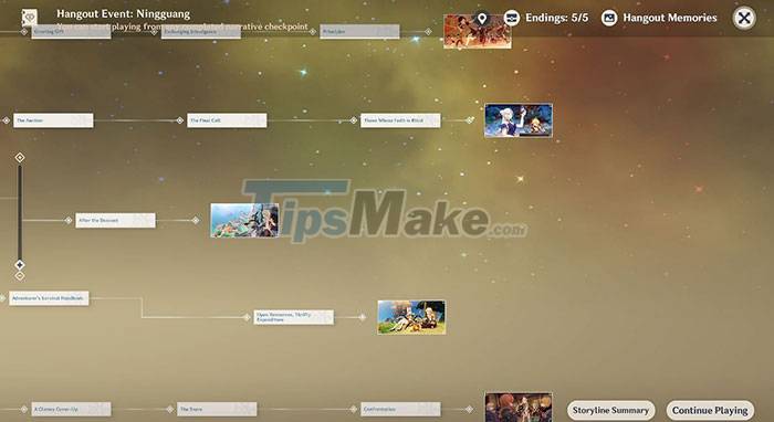 Genshin Impact: How to unlock endings in Ningguang's companion event Picture 2