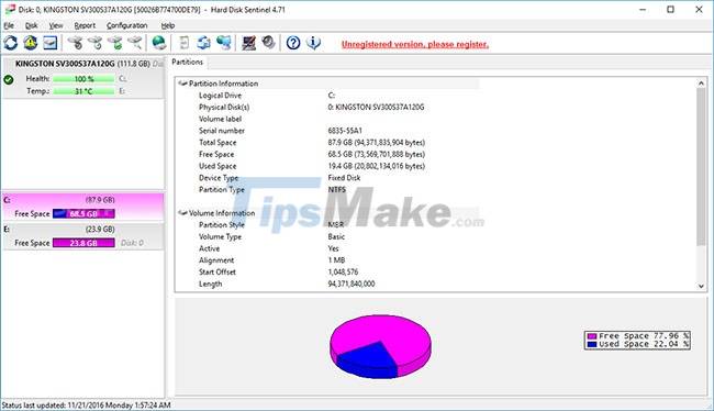 hard disk sentinel health calculation