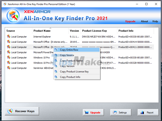 How to backup the copyright of installed software on Windows Picture 6