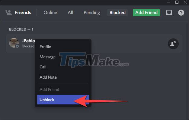 How To Block/unblock Users On Discord - TipsMake.com