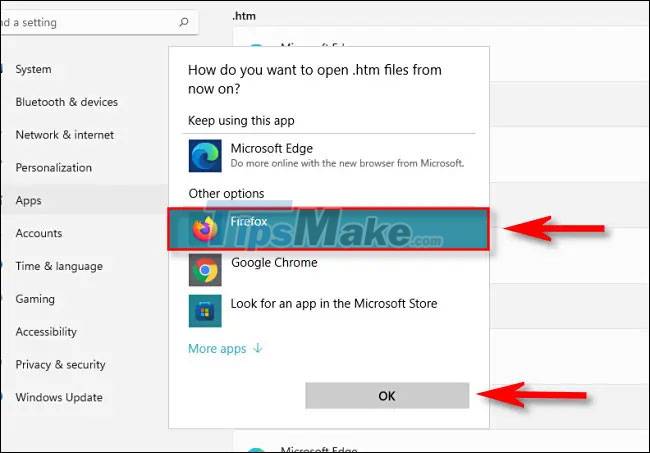 Picture 5 of How to change the default web browser on Windows 11