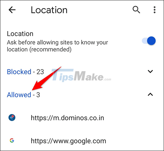 How to check which websites can access your location in Google Chrome Picture 11