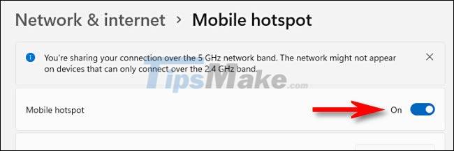 How to create a portable hotspot on Windows 11 Picture 7