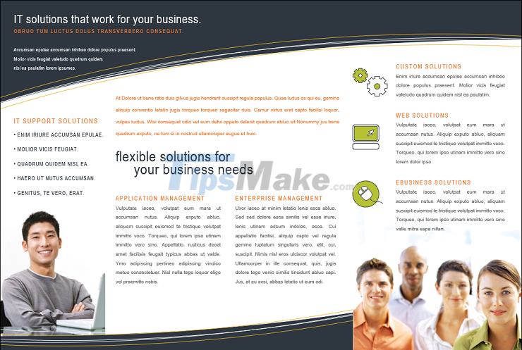 How to create Brochure in Word with built-in templates Picture 15