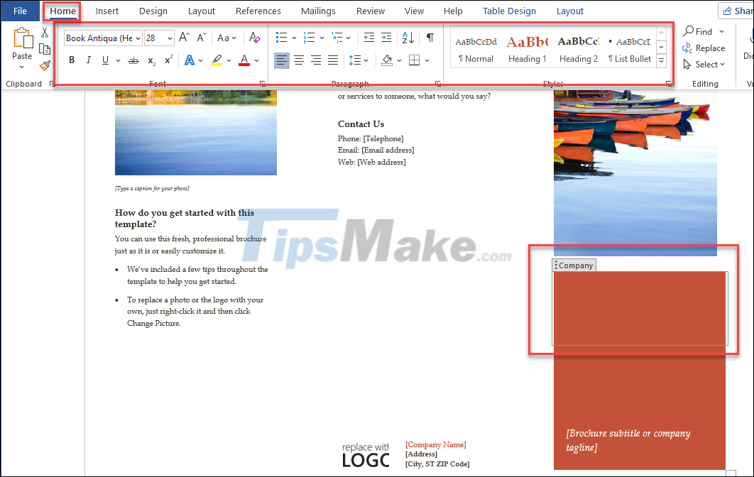 How to create Brochure in Word with built-in templates Picture 5