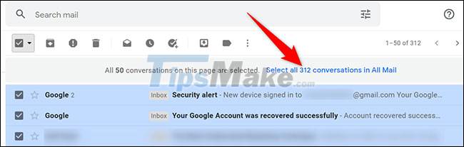 delete all mail from gmail at once