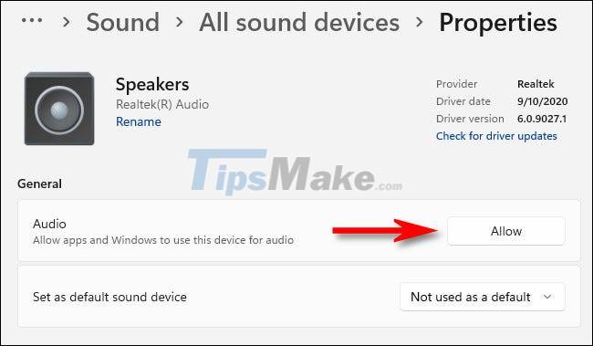 How To Disable Audio Devices On Windows 11 - TipsMake.com