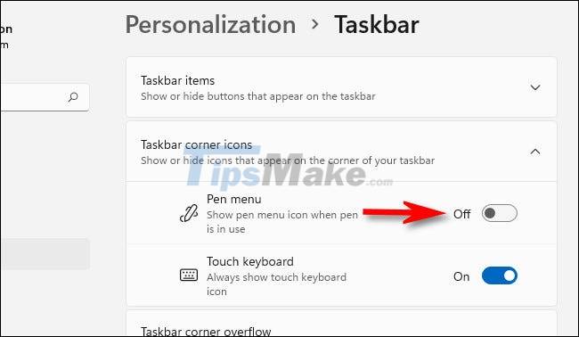 How to display the Pen Menu icon on the Windows 11 taskbar Picture 7