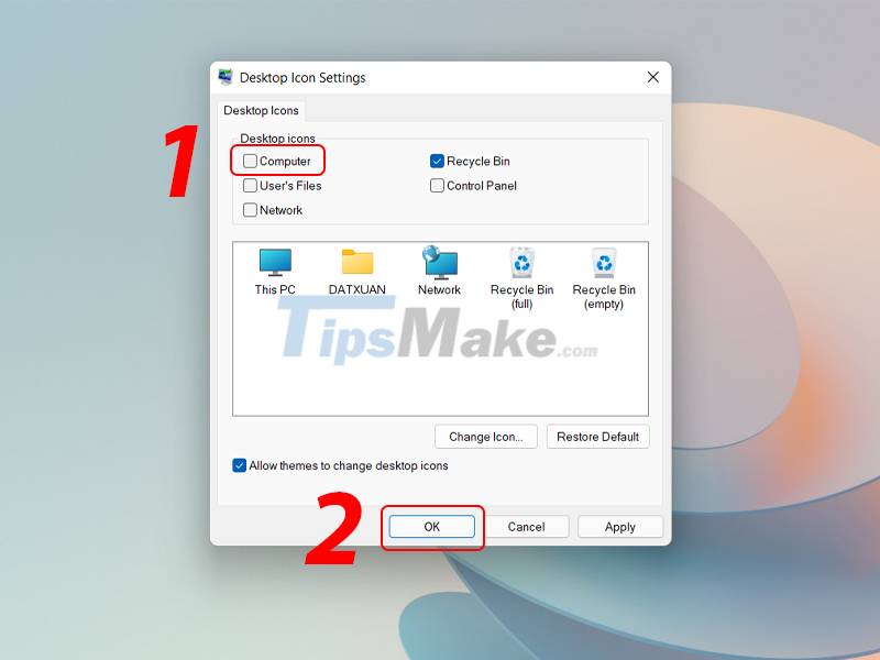 How to display the This PC icon on the Windows 11 desktop Picture 15