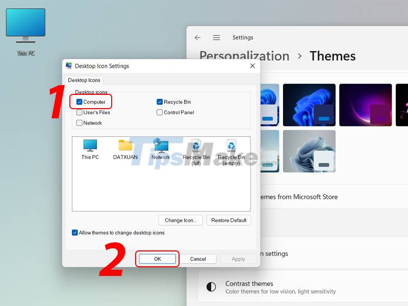 How to display the This PC icon on the Windows 11 desktop Picture 5