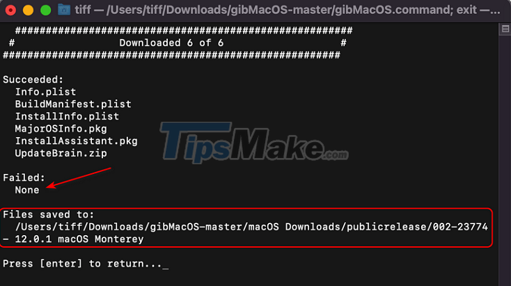 How to download the macOS 12 Monterey installer with gibMacOS Picture 5