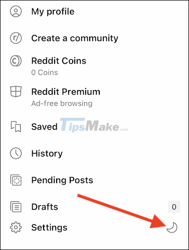 How to enable dark mode on Reddit Picture 3