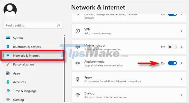 How to enable or disable airplane mode on Windows 11 Picture 2