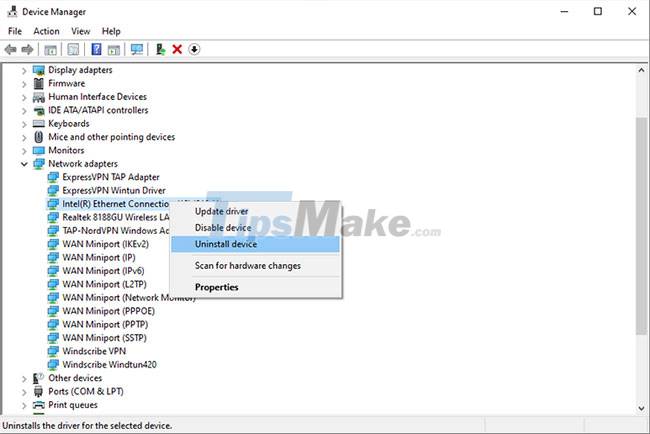 How to fix 'An Unexpected Error Occurred' error when opening Ethernet properties Picture 1