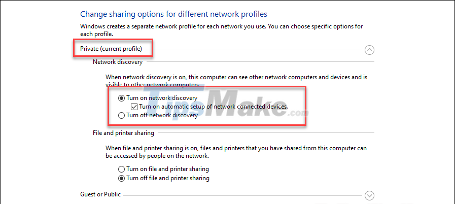 How to fix Network discovery is turned off error on Windows 10 Picture 5