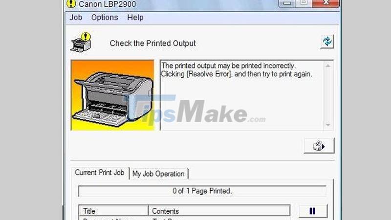 How to fix the printer error check the printed output Picture 1