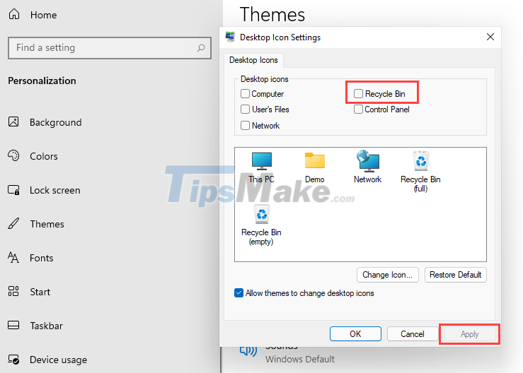 How to hide and show the recycle bin on Windows 11 Picture 4