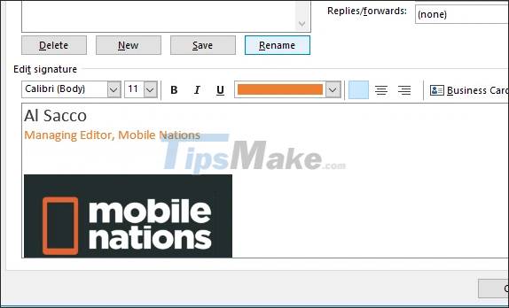 How to insert an image into an Outlook signature Picture 4