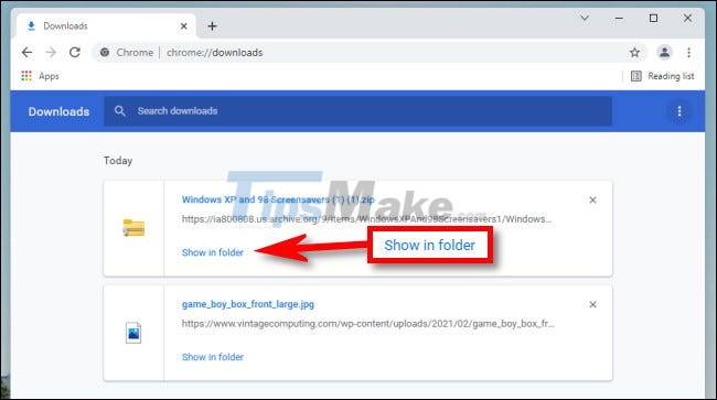 How to locate the Downloads folder, downloaded files on Windows Picture 3