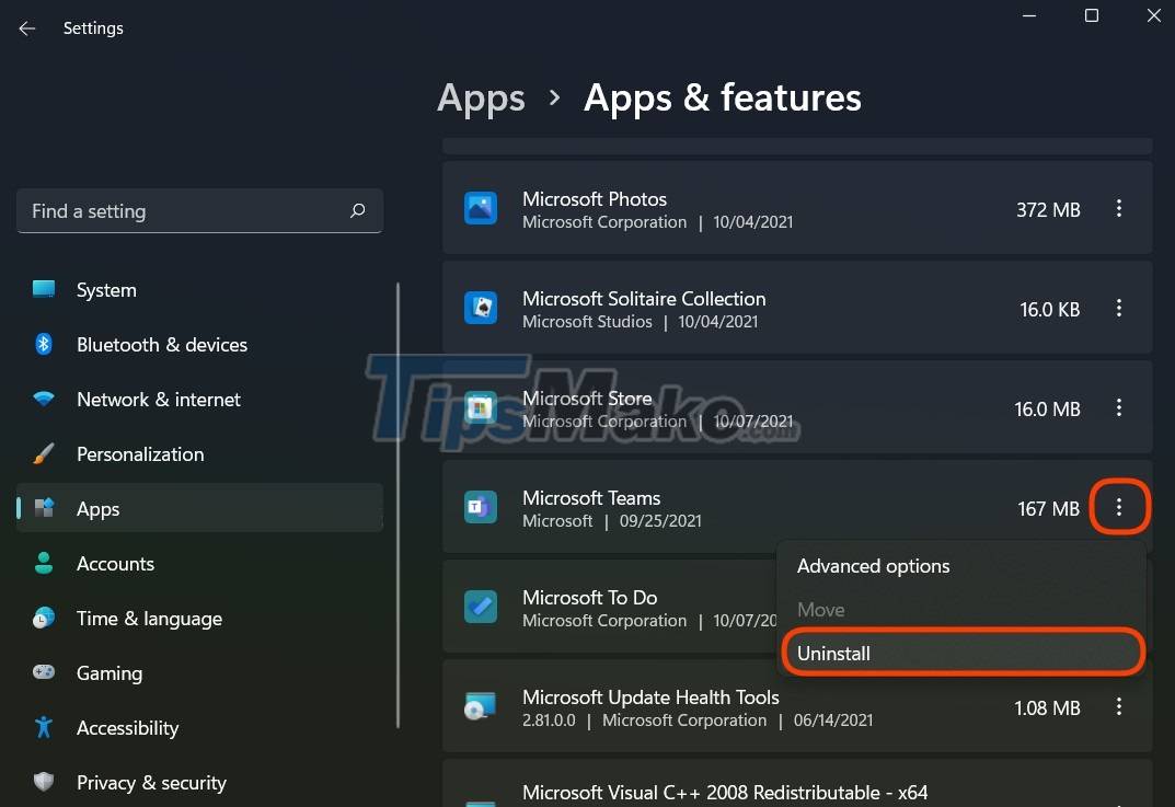 How to remove Microsoft Teams on Windows 11 Picture 9