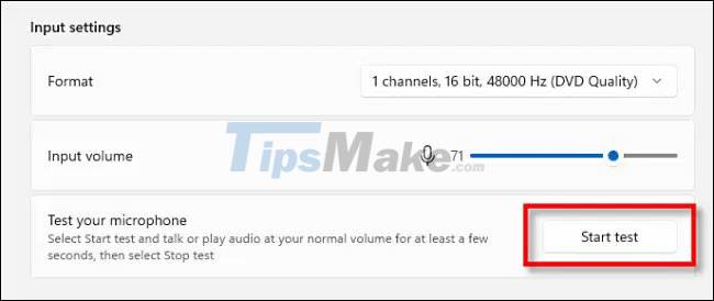 How to test the microphone on Windows 11 Picture 3