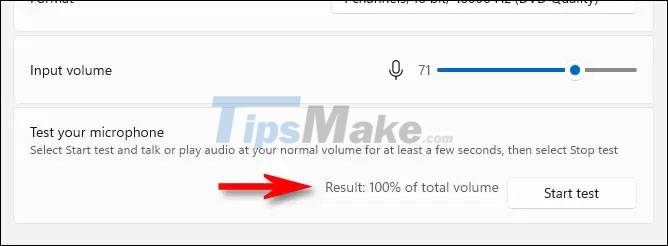 How to test the microphone on Windows 11 Picture 4