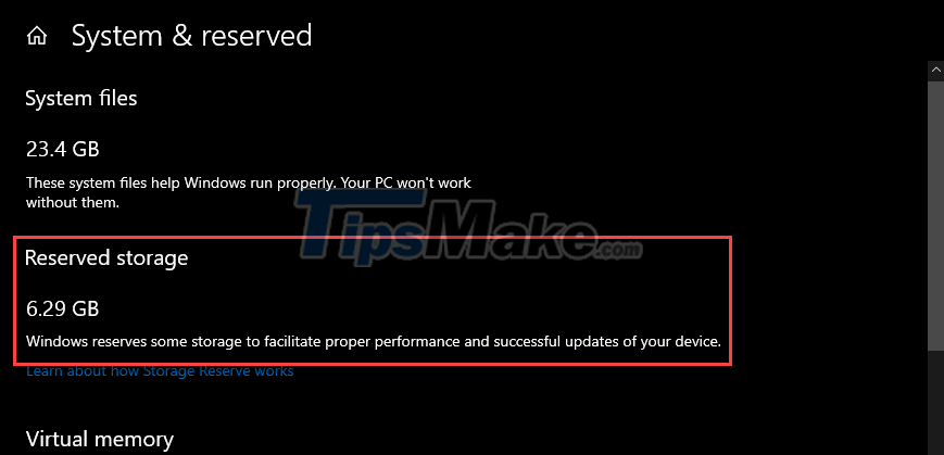 How to turn off reserve memory in Windows 10 Picture 5