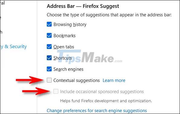How to turn off suggested ads in Firefox address bar Picture 3