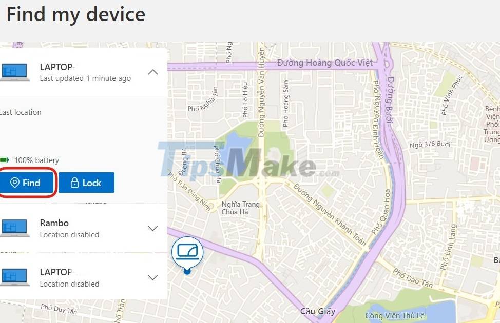 How to turn on Find my device on Windows 11, how to find laptop on Windows 11 Picture 5