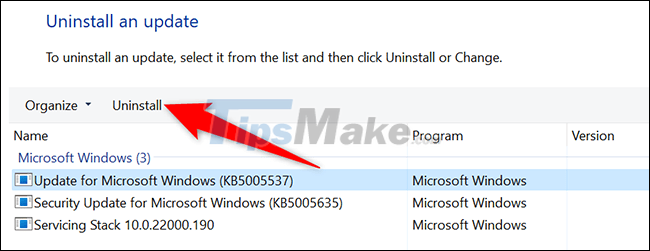 How to Uninstall a Windows 11 Update - TipsMake.com