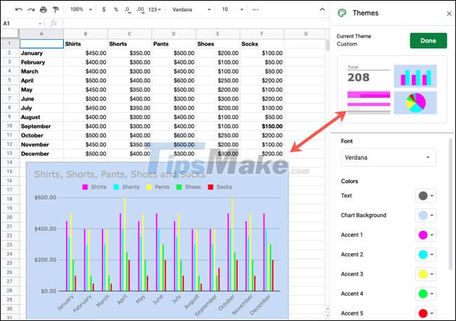 How to use and customize themes in Google Sheets Picture 7