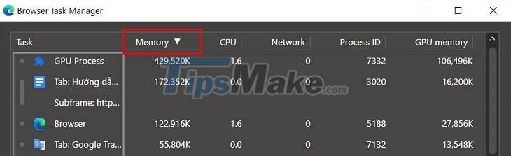 How to use Task Manager of Microsoft Edge, Google Chrome Picture 5