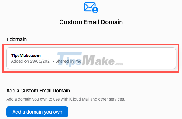 Instructions for setting up a custom email domain on iCloud Picture 15