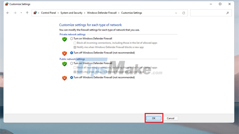 Instructions on how to turn off Firewall On Windows 11 - TipsMake.com