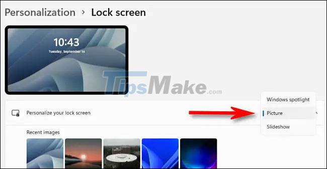 Instructions to customize the lock screen on Windows 11 Picture 4