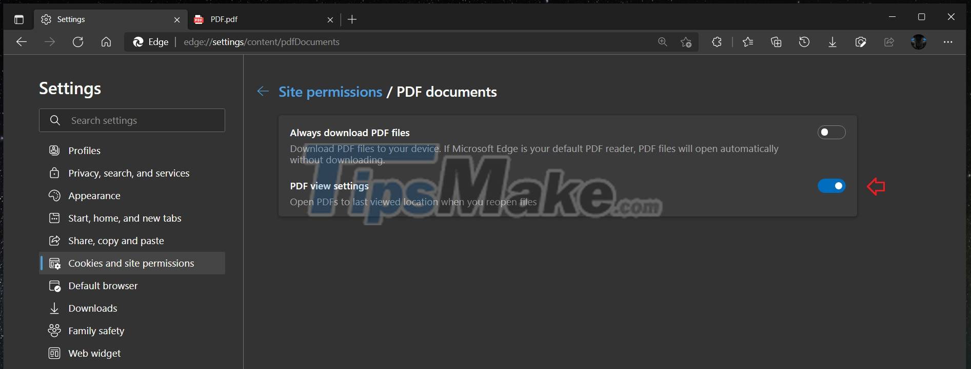 Microsoft Edge browser has the ability to bring you back to where you were reading a PDF file Picture 1
