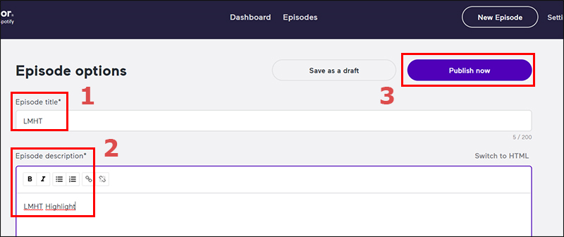 Steps to create a Podcast on Spotify for free, simple and fastest Picture 17