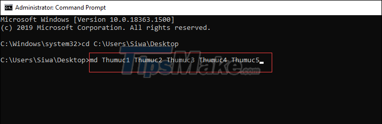 Steps to create multiple folders at once on Windows 10 Picture 4