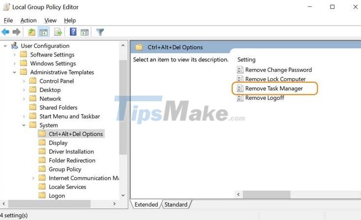 Steps to disable Task Manager on Windows Picture 3
