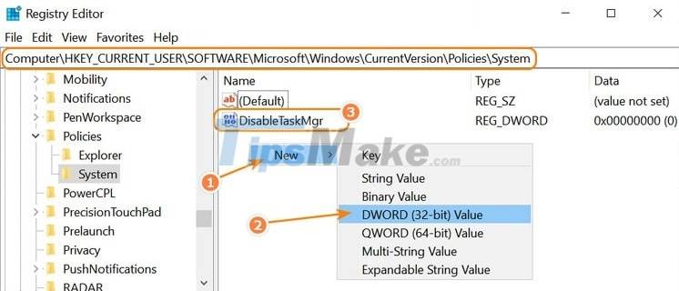 Steps to disable Task Manager on Windows Picture 7